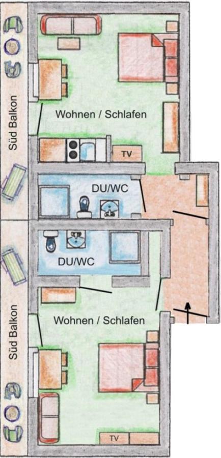 에르발트 Birkenhof 아파트 객실 사진