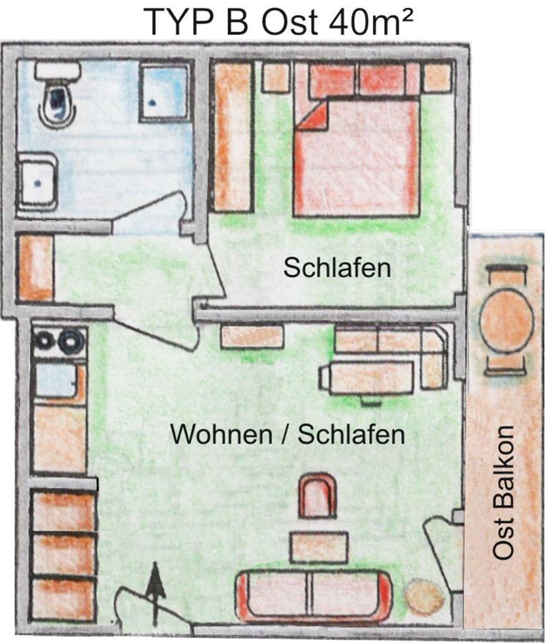 에르발트 Birkenhof 아파트 객실 사진